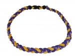 Titanium Tornado Necklace Baseball / Softball PURPLE & YELLOW (18 Inches)