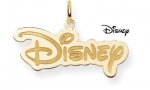 Disney Logo Pendant, 14K Solid Yellow Gold