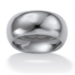 PalmBeach Jewelry Dome Band in 10k White Gold