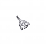 LWPS001 Sterling Silver 25mm Triquetra Celtic Endless Knot Pendant Charm