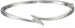 Sterling Silver Diamond-Accent Swish Bangle Bracelet