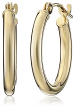 14k Yellow Gold Hoop Earrings (0.6 Diameter)