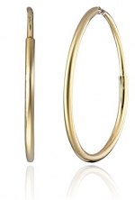 14k Yellow Gold Endless Hoop Earrings (0.45 Diameter)