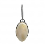 Butterscotch Amber Sterling Silver Oval Pendant