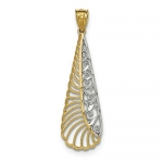 14k and Rhodium-plated Pendant - JewelryWeb