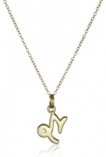 Gold Plated Sterling Silver Capricorn Zodiac Pendant Necklace, 18