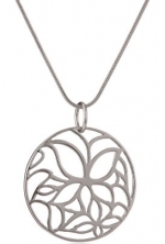 Sterling Silver Butterfly Design Pendant, 18