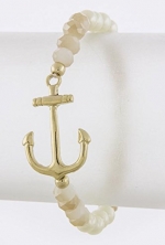 BAUBLES & CO ANCHOR ORNATE ACCENT BRACELET (Ivory)