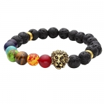 7 colour agate energy bracelet The volcanic beads bracelet - The male lion