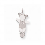 Sterling Silver Laser Cut Prima Ballerina Girl Cuddle Charm Pendant