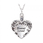 Forever Loved Ash Holder Heart Pendant in Sterling Silver with Chain