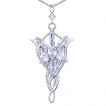 REINDEAR Silver Plated Lord of the Rings Arwen's Evenstar Pendant Necklace US Seller (Necklace)