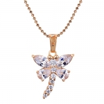 Snowman Lee Love Kisses 18k Rose Gold Plated Chain Necklace With Variety Style Pendant (butterfly)