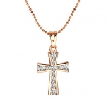 Snowman Lee Love Kisses 18k Rose Gold Plated Chain Necklace With Variety Style Pendant (cross)