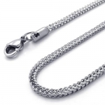 Mens Womens Necklace Jewelry Stainless Steel Chians Silver 18-32 Inch Inch 2.2mm by Aienid