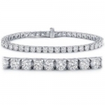 3 Carat Classic Diamond Tennis Bracelet 14K White Gold Premium Collection (3 carats)