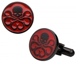 Marvel Hydra Stainless Steel Black PVD Plated Enamel Cufflinks