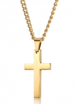 Jstyle Jewelry Mens Cross Necklace for Men Women Stainless Steel Pendant 22 Inch Small