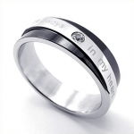 Mens Rings Stainless Steel You are always in my heart Love Silver Size 7 by Aienid