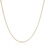 14k Yellow Gold Solid Perfectina Chain Necklace (1.0mm ), 16