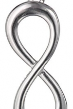 Sterling Silver Rhodium Plated Infinity Pendant Necklace, 18