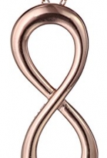 Rose Gold Plated Sterling Silver Infinity Pendant Necklace, 18