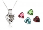 Sterling Silver Interchangeable Heart Pendant Necklace